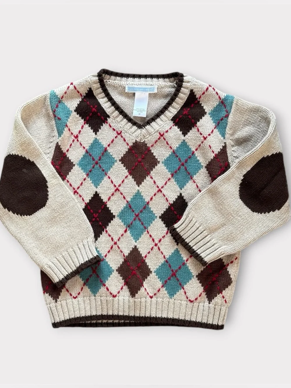 Janie and Jack Autumn Classics Grandpa Sweater 100% Cotton Size 2T